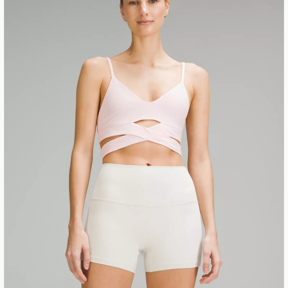 NWT Lululemon Still Now Bra, Pink, Size 8
